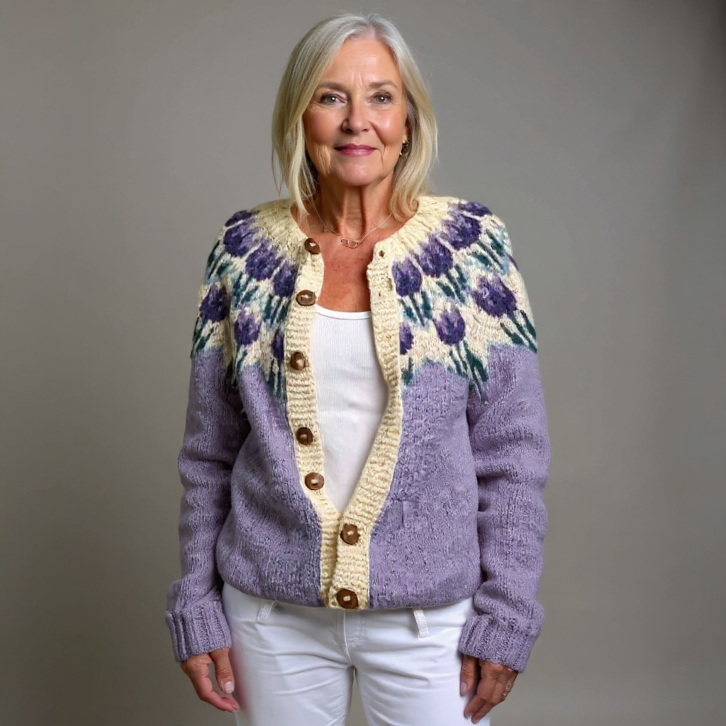 Marjatta neuletakki takaa