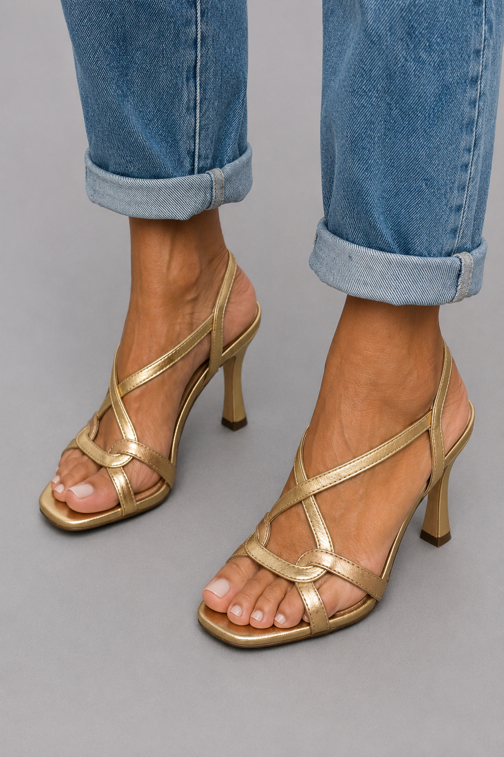 Sanna™ | Golden Summer Charm -korkosandaalit