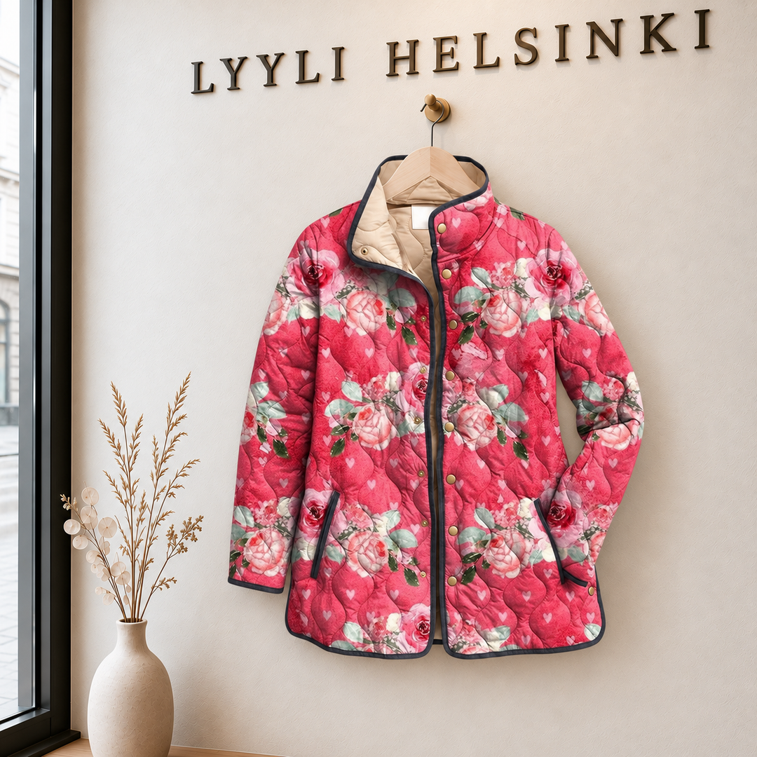 Raija | Pinkki ruusukuosinen tikkitakki