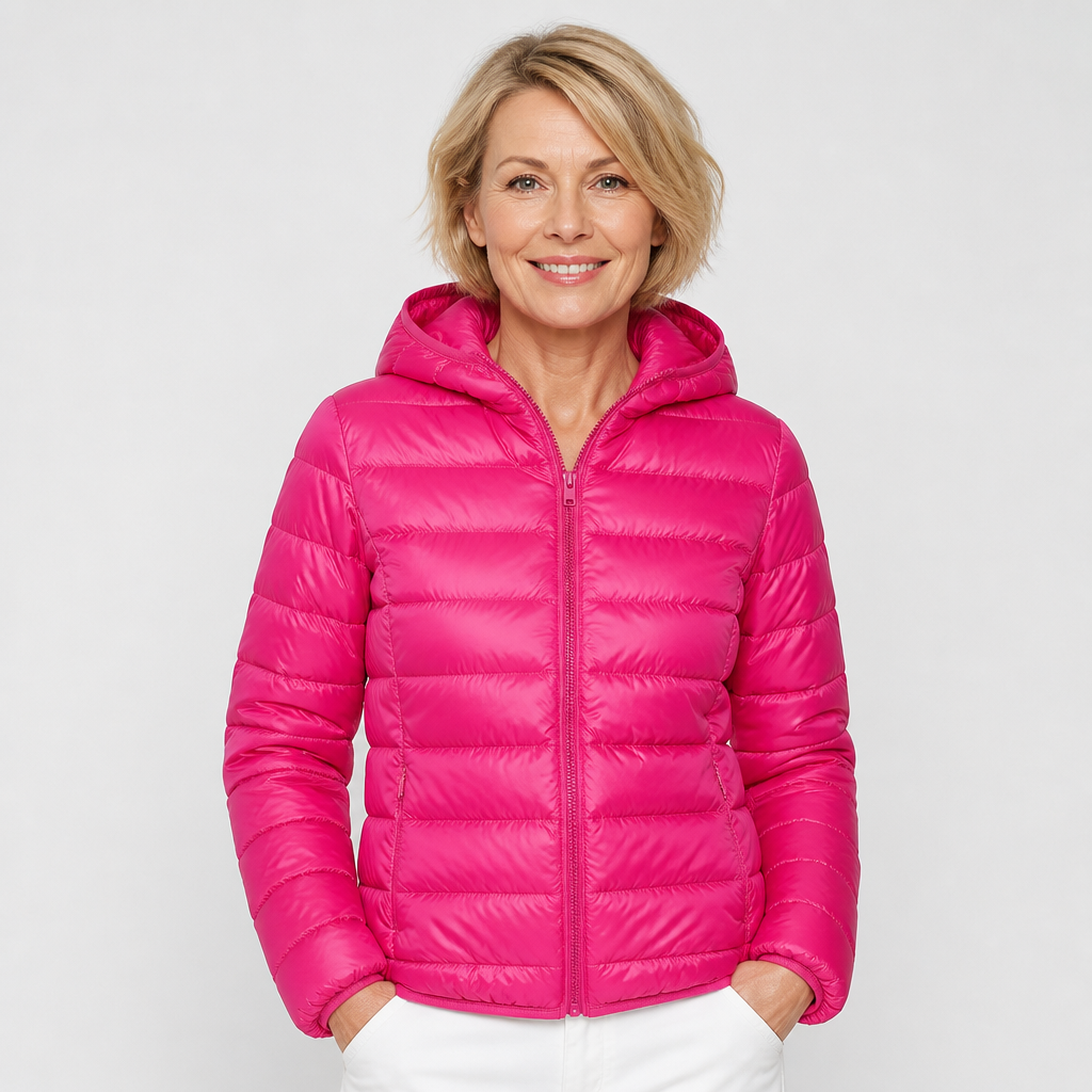 Ilona kirkkaanpinkki välikausitakki